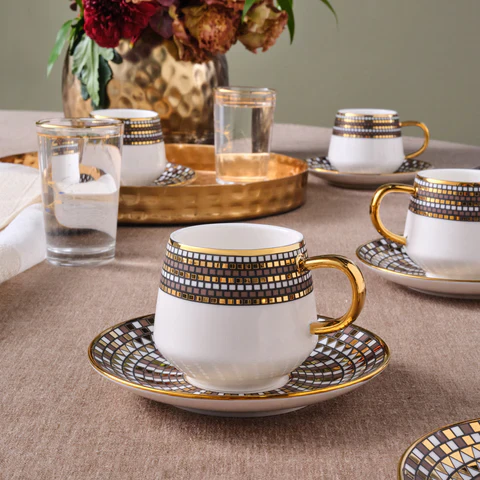 Karaca Belgin 6-Delig Koffiekopjes Set, 90 Ml - Image 2