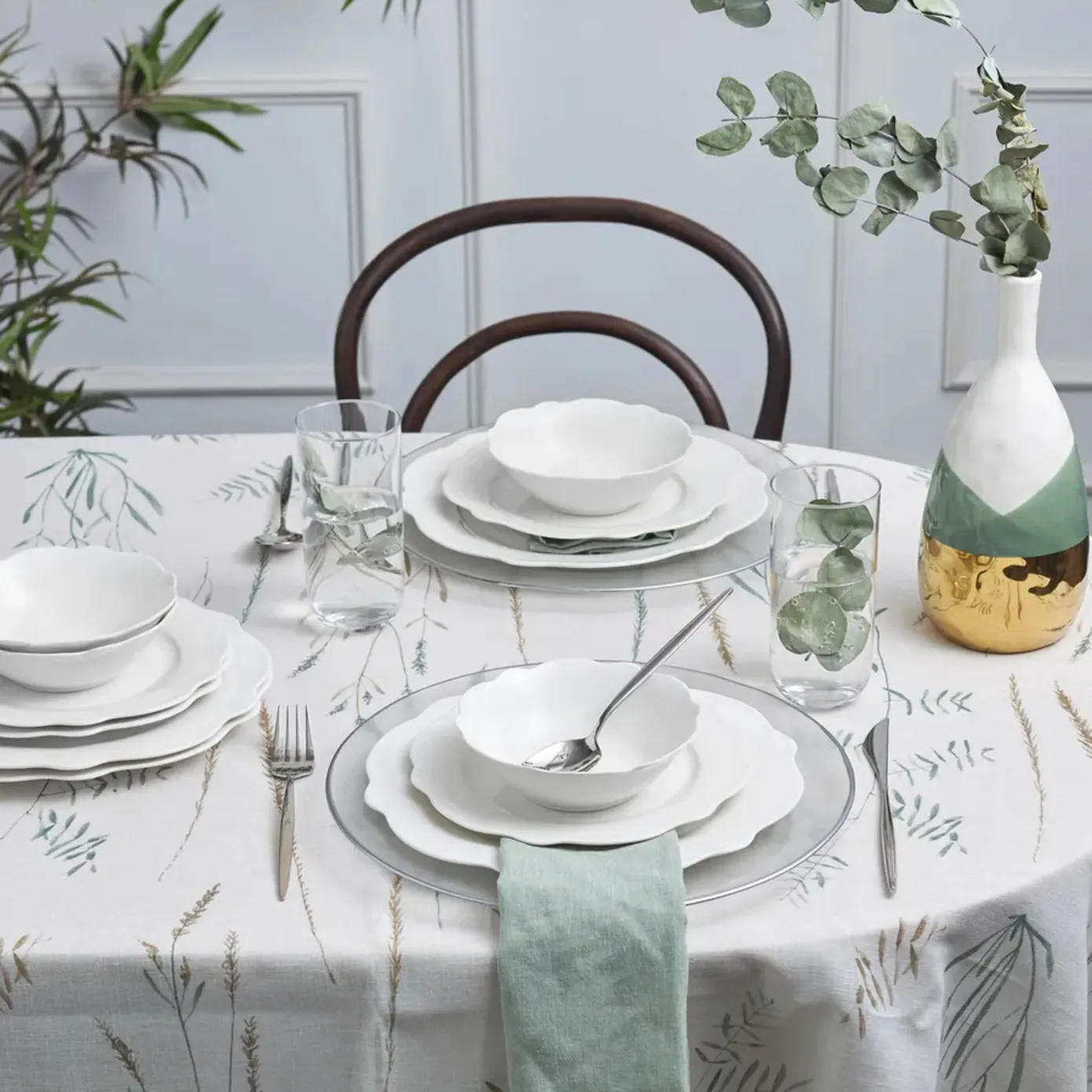 Karaca Daisy voor 4-persoons servies, 12-delig, New Generation Bone, wit - Image 5