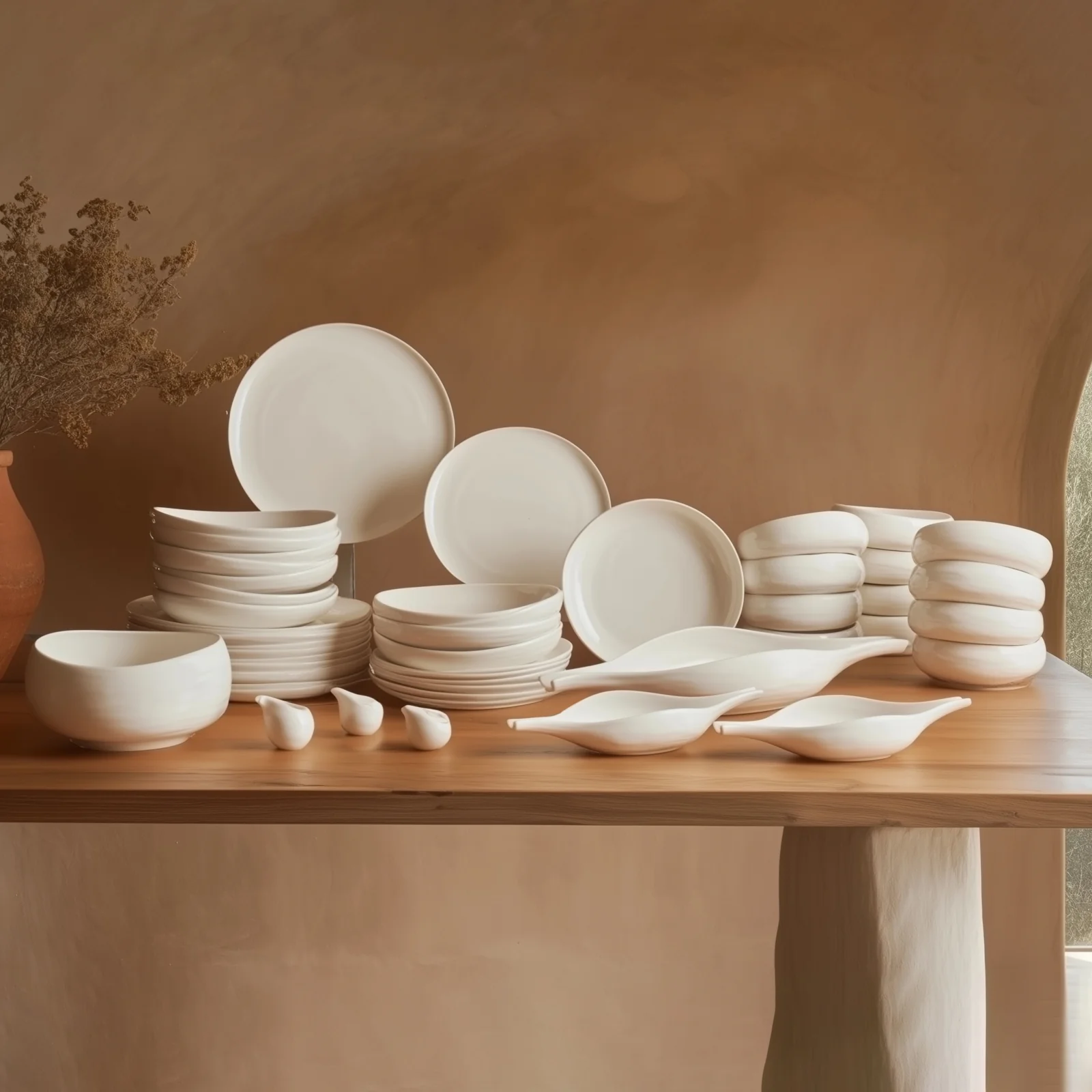Karaca Earth Collection Clay 55-delige Serviesset voor 12 Personen