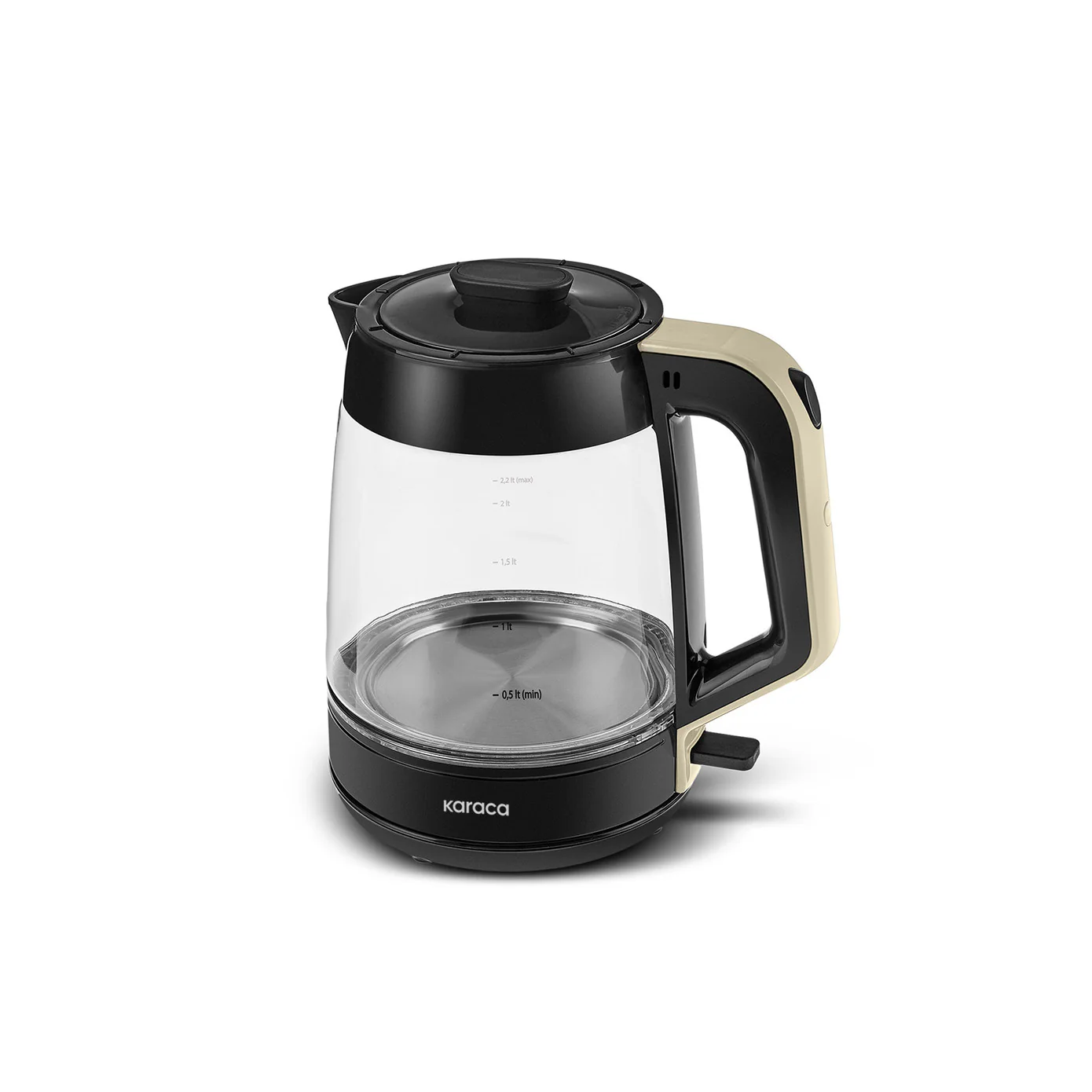 Karaca Glass Tea XL 2in1 Glazen Theemachine en Waterkoker Crème - Image 2