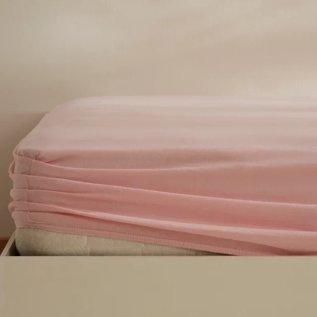Karaca Home Jersey Hoeslaken, 160x200+30 cm, Oudroze