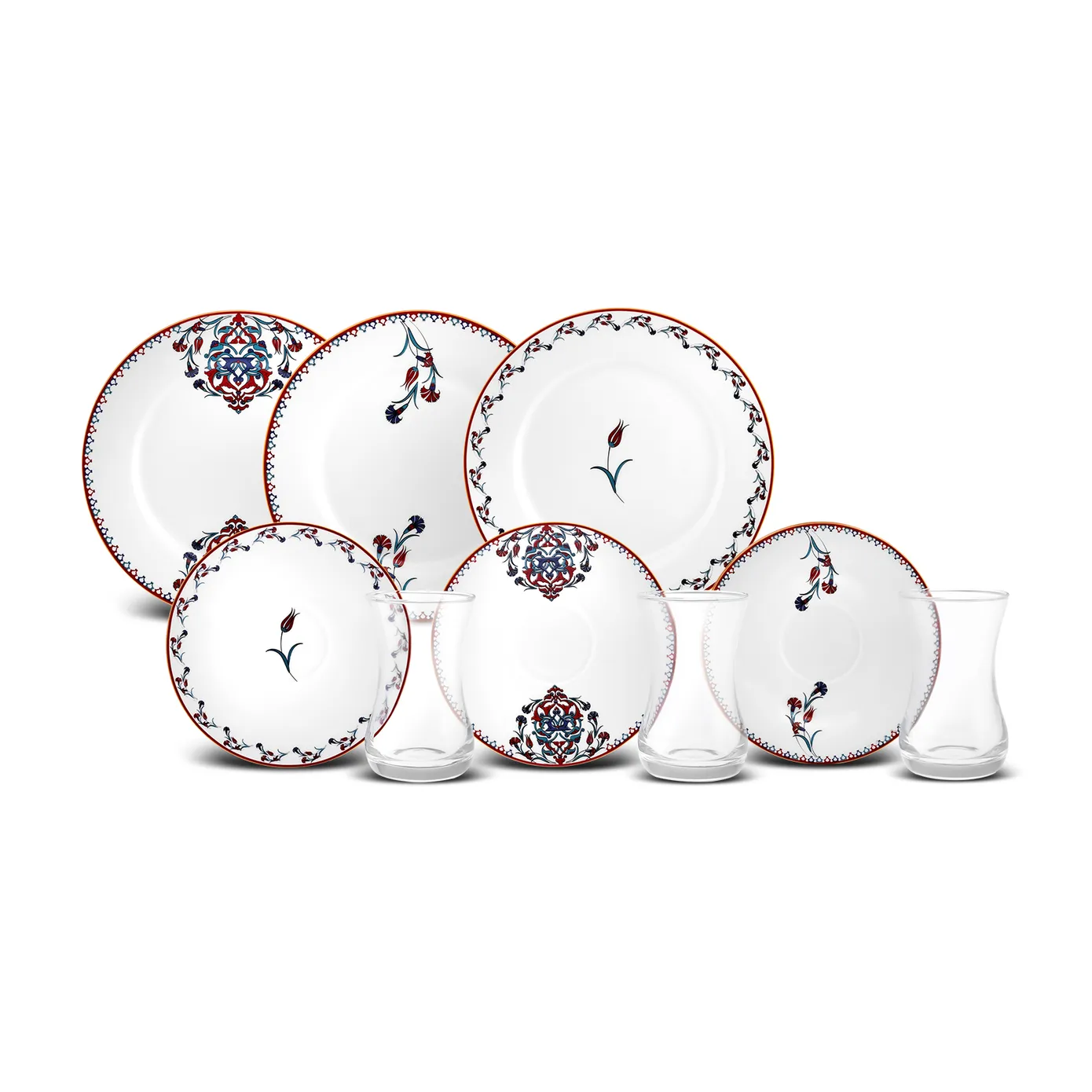 Karaca Nakkaş Dessert Set voor 6 Personen,18 Delig - Image 4