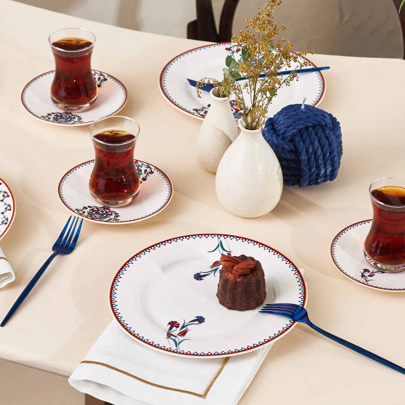 Karaca Nakkaş Dessert Set voor 6 Personen,18 Delig - Image 6