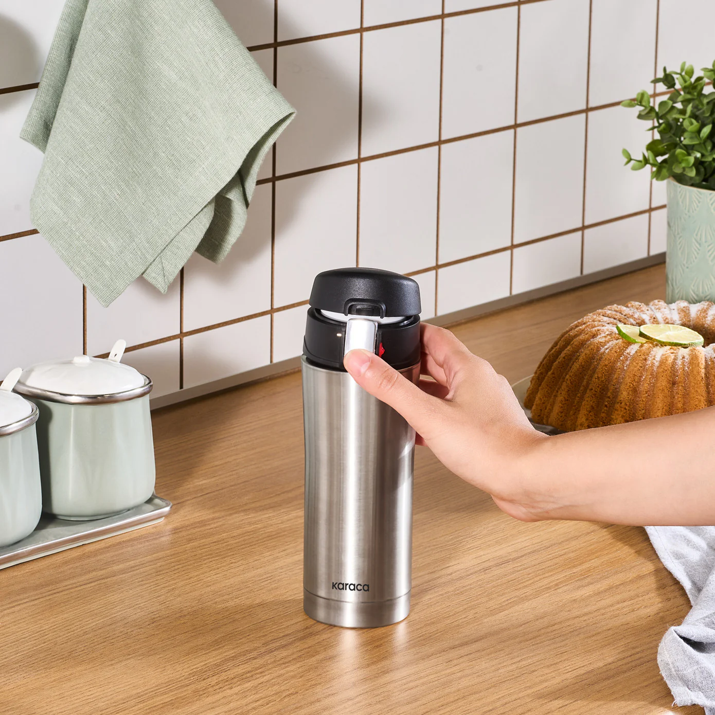 Karaca Pluton Roestvrijstalen Lekkagevrije Thermos Inox 450 ml - Image 5