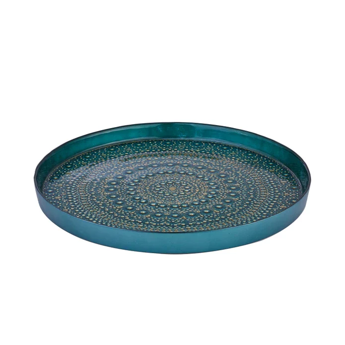 Karaca Rashel Groene Glazen Dienblad 35 cm - Image 2