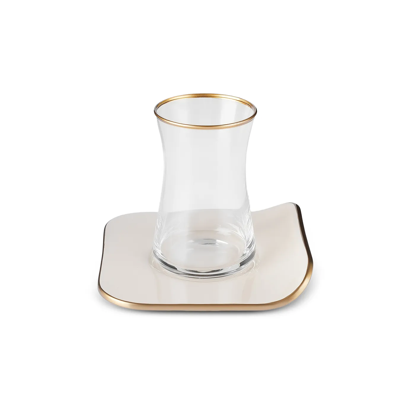 Karaca Retro Crème voor 6 Personen Vierkant Theekopjes Set, 12 Delig - Image 6