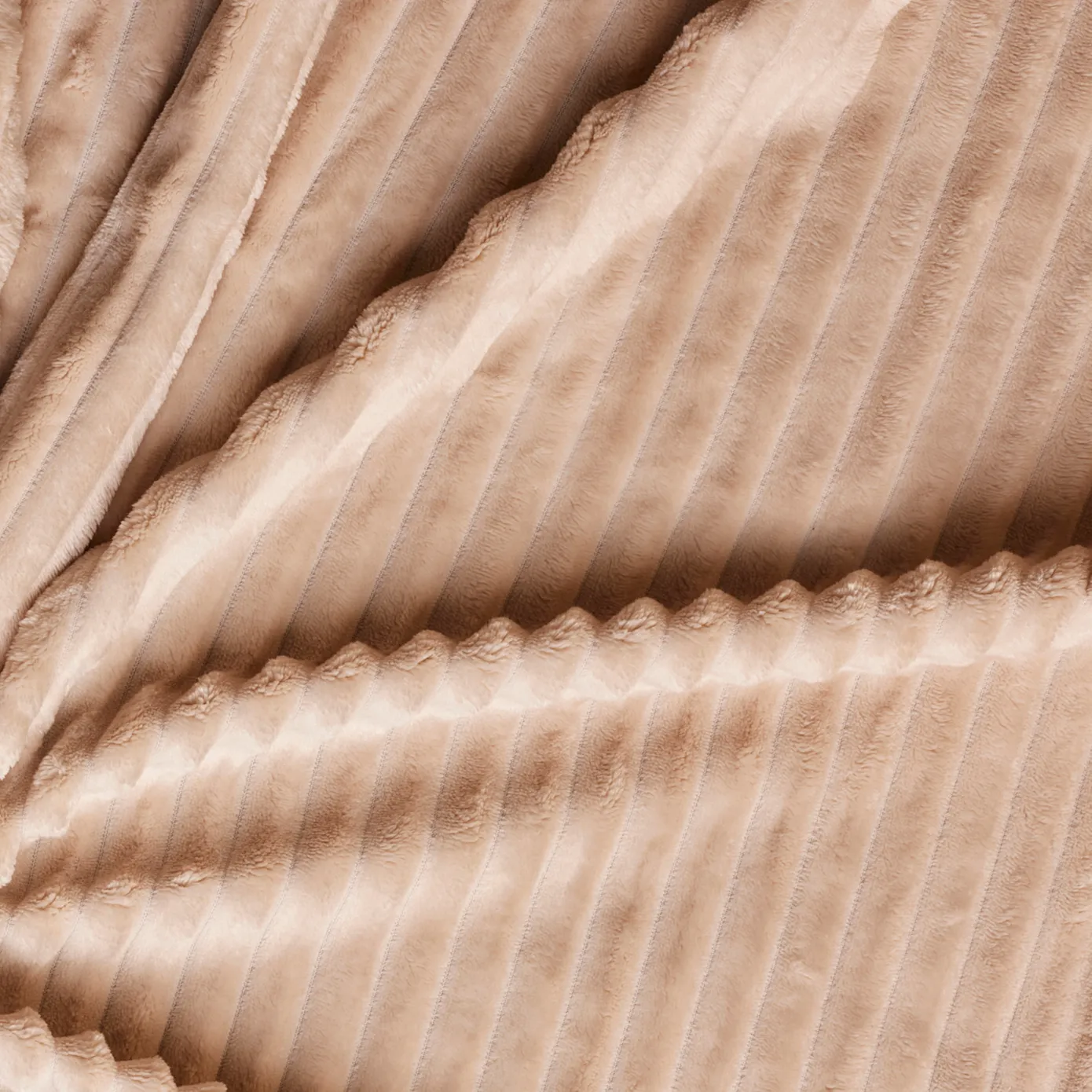 Karaca Ruby Stripe Wellsoft Eenpersoons Deken, Ecru - Image 8