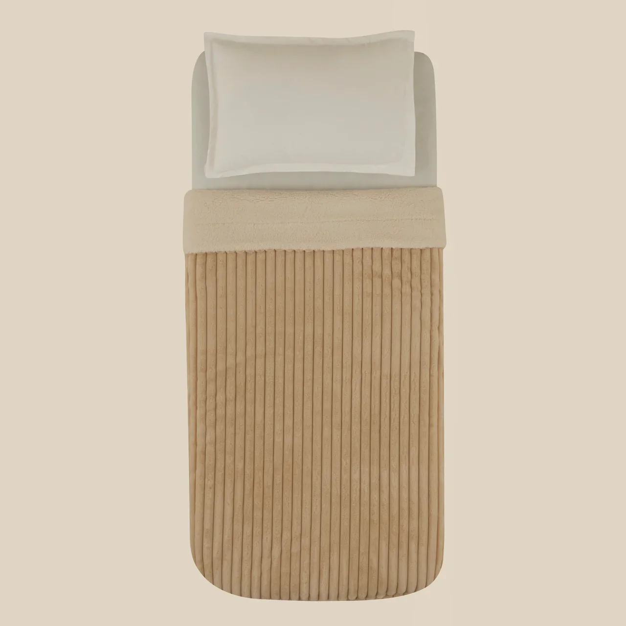 Karaca Stripe Sherpa Ecru Deken 150x200 cm - Image 2