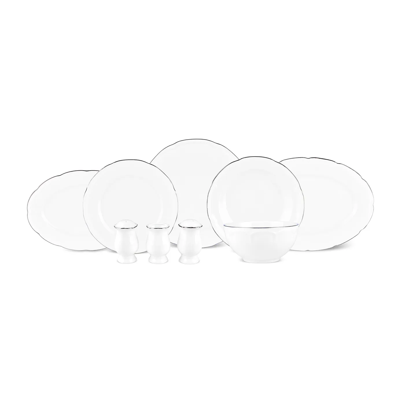 Karaca Tobias Platin 12 Persoons Servies, 56 Delig - Image 4