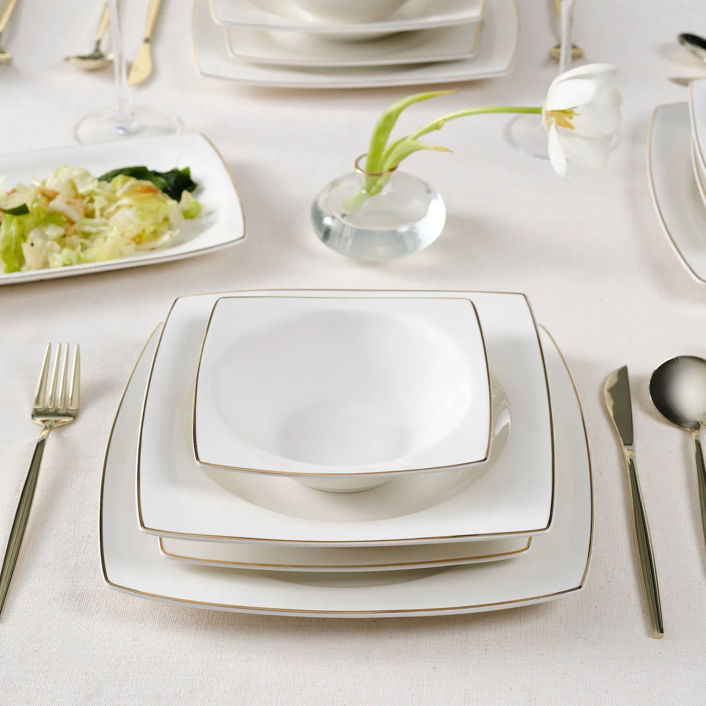 Karaca Vesta Gold 12-persoons Servies Set, 52-delig - Image 4