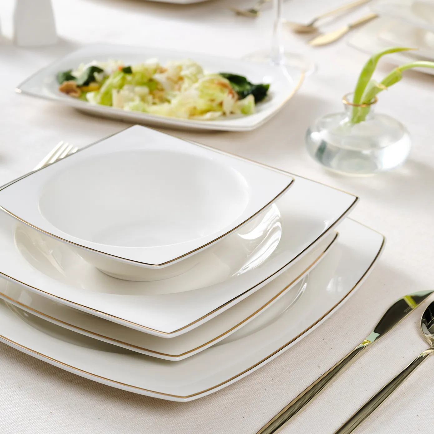Karaca Vesta Gold 12-persoons Servies Set, 52-delig - Image 5